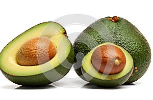 Fresh avacado fruit over white background