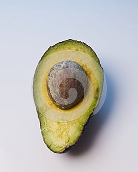 Fresh Avocado, half, cut with seed