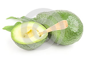 Fresh avocados isolated on a white cutout