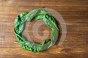 Fresh baby spinach leaves