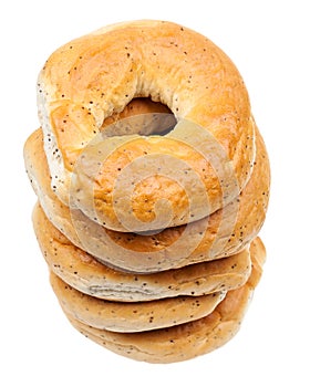 Tower made of bagels