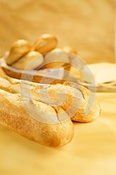 Fresh baguettes with butter V2