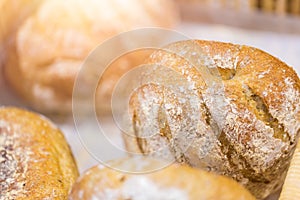 Fresh bake bread in the bakery look tasty good dairy.