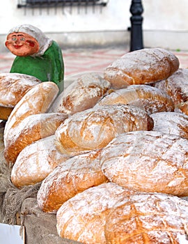 Fresh baked bread at the country market