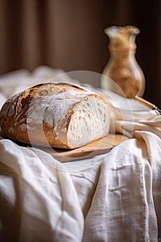 fresh baked bread in store