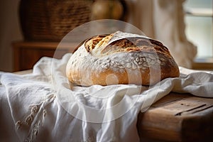 fresh baked bread in store