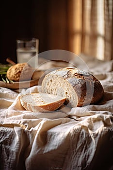 fresh baked bread in store