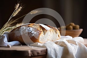 fresh baked bread in store