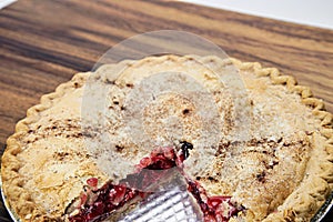 fresh baked cherry pie