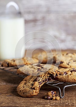 Fresh Baked Chocolate Chip Cookies & Milk