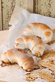 Fresh baked crescent rolls