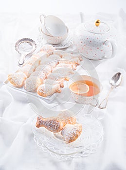 Fresh baked madeleines cookies