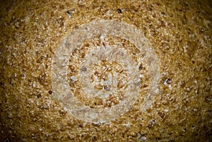 Fresh baked roll bread background or texture