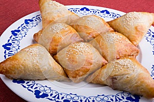 Fresh baked samosas