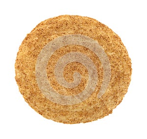 Fresh baked snickerdoodle cookie top view