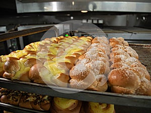 Fresh baked sweet braided yeast