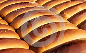 Fresh bakery bread in natural light