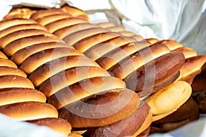 Fresh bakery bread in natural light