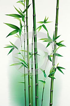 fresh bamboo forest with leaves