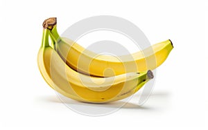 Fresh Banana in Seclusion on White Background