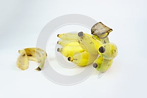 Fresh banana  on white background