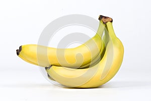 Fresh bananas isolated on white