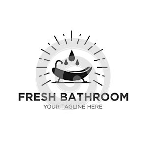 Fresh bathroom logo designs modern service and simple