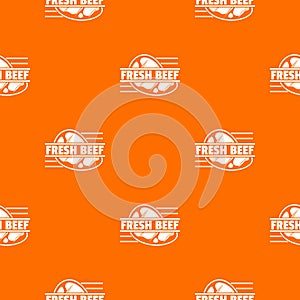 Fresh beef pattern vector orange