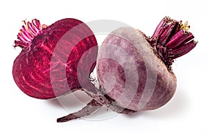 Fresh beetroot isolated on white background