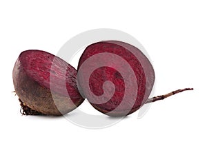 Fresh beetroot isolated on white background. Organic vegetables concept.