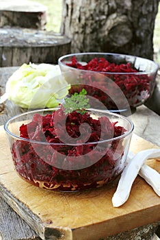 Fresh beetroot salad