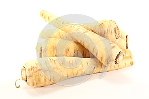 Fresh beige Parsnips