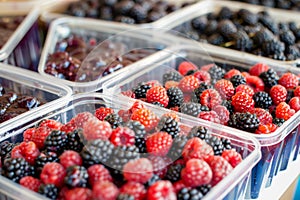 fresh berries being sorted for jammaking session