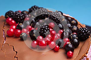 Fresh berries and cocolate