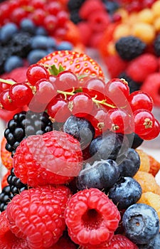 Fresh berries include sweet strawberry, raspberry, blueberry, b