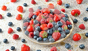 Fresh berries in a plate