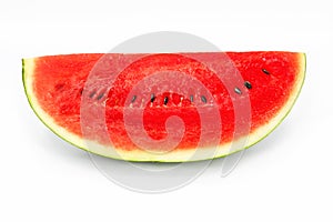 Fresh big slices of watermelon isolated on white background.
