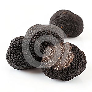 Black truffles mushroom photo