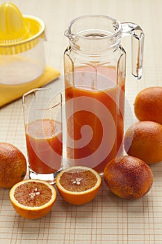Fresh blood orange juice