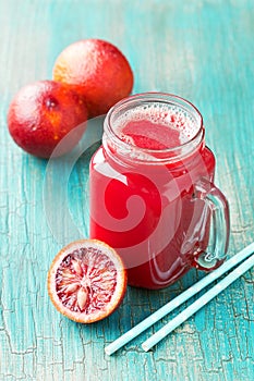 Fresh blood oranges juice