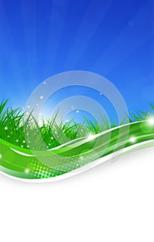 fresh blue and green spring poster