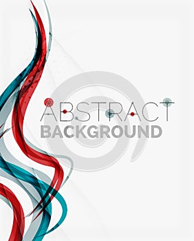 Fresh blue and red wave line