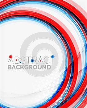 Fresh blue and red wave line