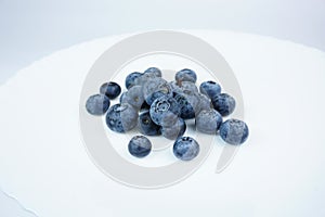 Fresh blueberries isolated on white background