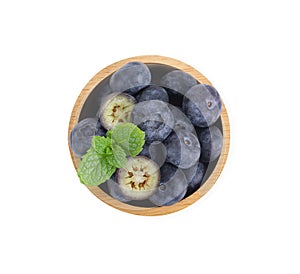 Fresh blueberry on white background