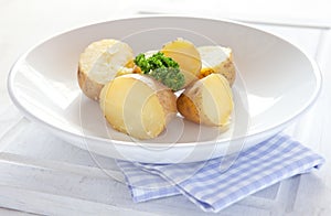 Fresh boiled potatoes