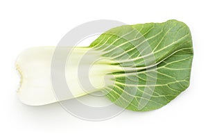 Fresh Bok Choy on white