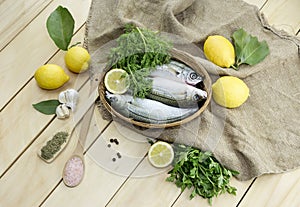 Fresh boops in a basket.