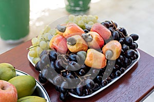 Fresh Brazilian tropical fruit tray