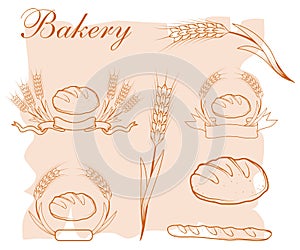 Fresh bread. Bakery products.